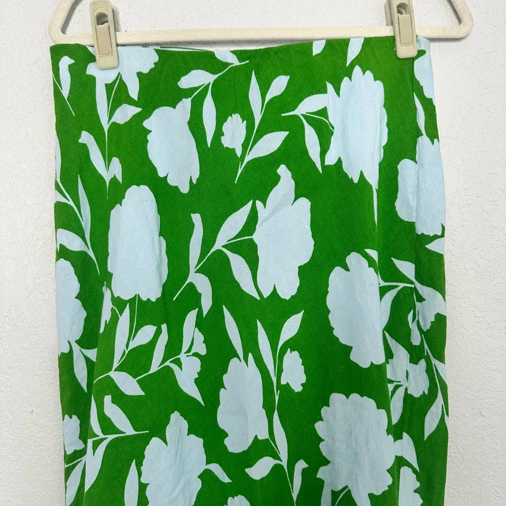 kate spade Green and White Floral Midi Skirt